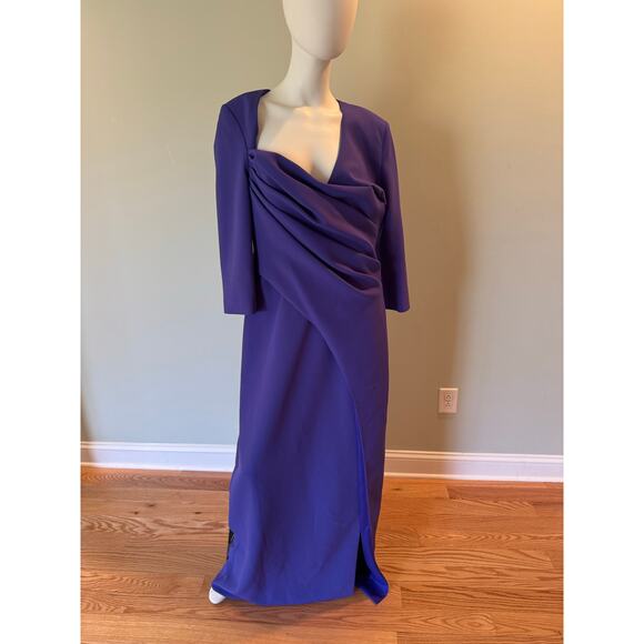 SAFIYAA Ayanna Draped Gown - Indigo size 14 - Picture 5 of 10